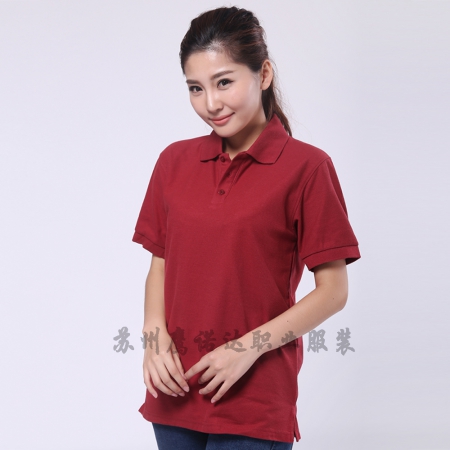 暗红纯棉短袖T恤工作服ID261-TX