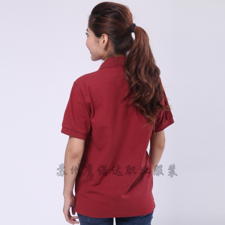 暗红纯棉短袖T恤工作服ID261-TX